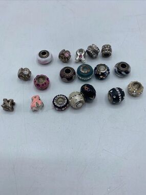 Pandora Ale Silver 925 Silver Glass Mix 18 Lot Mother Daughter Breast Gems